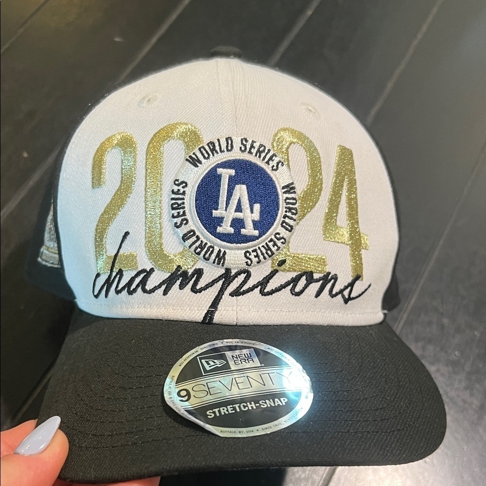 New Era 2024 World Series Dodgers Champions Cap - Black and Gold